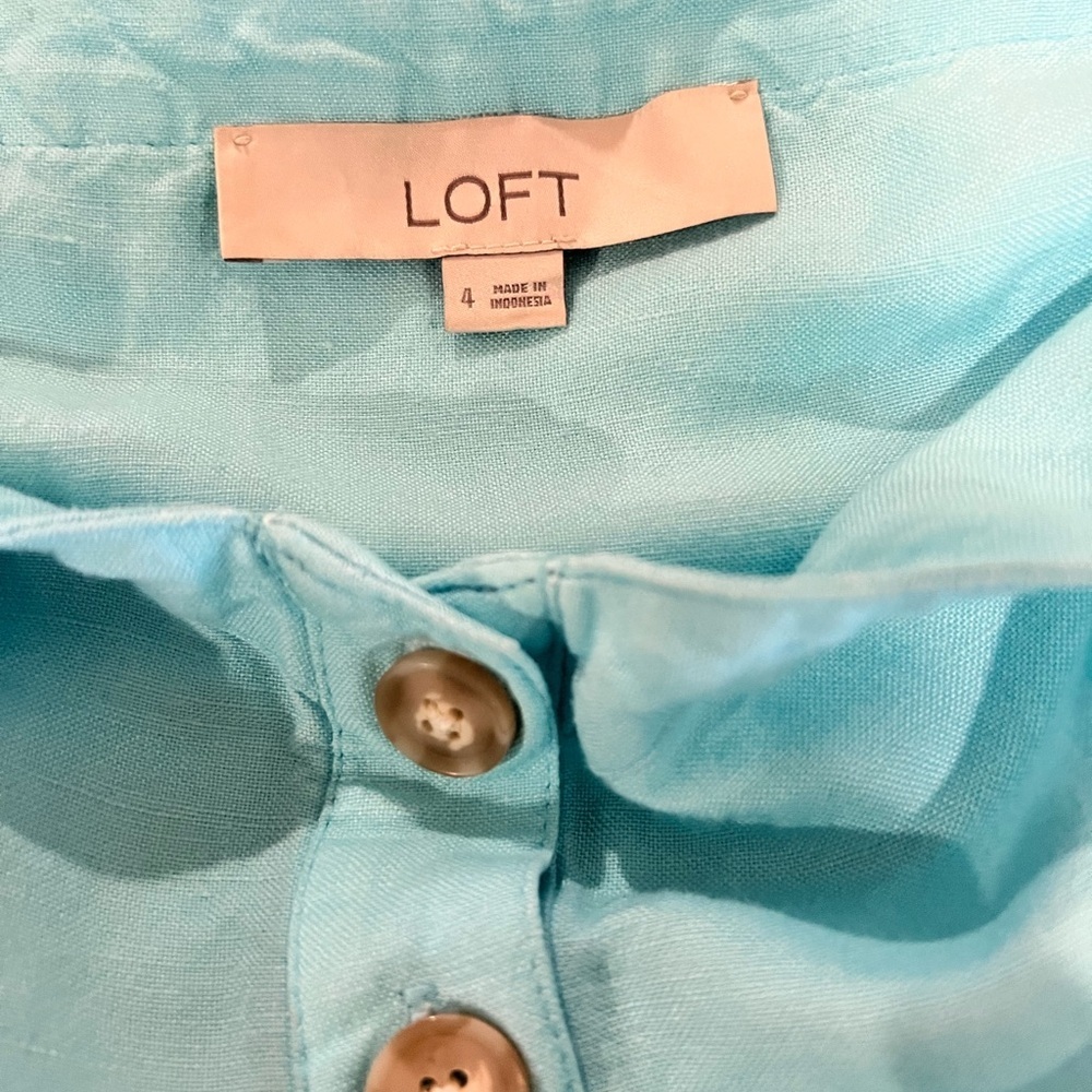 Light Blue Sleeveless Button-Front Maxi Dress - Picture 6 of 8